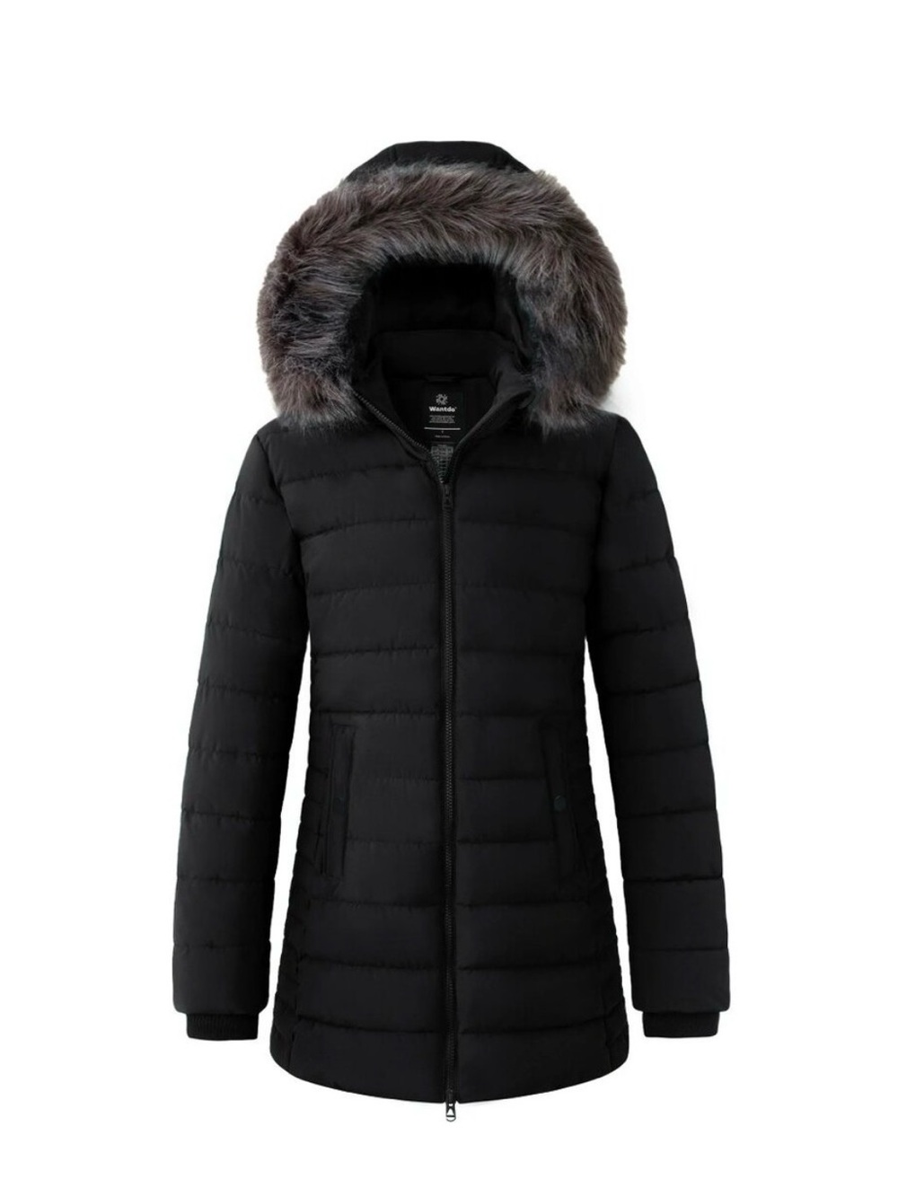Wantdo Recycled Winter Coat Hip-Length Warm Puffer Jacket